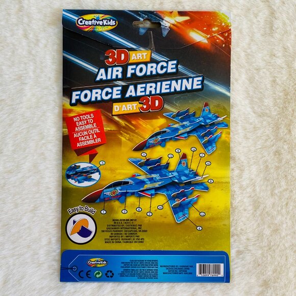 2/$18🌴 Kids 3D Art Bundle 3pk of Air Force Plane, Pirate Ship & Dump Truck 6 yr+ - Picture 3 of 10